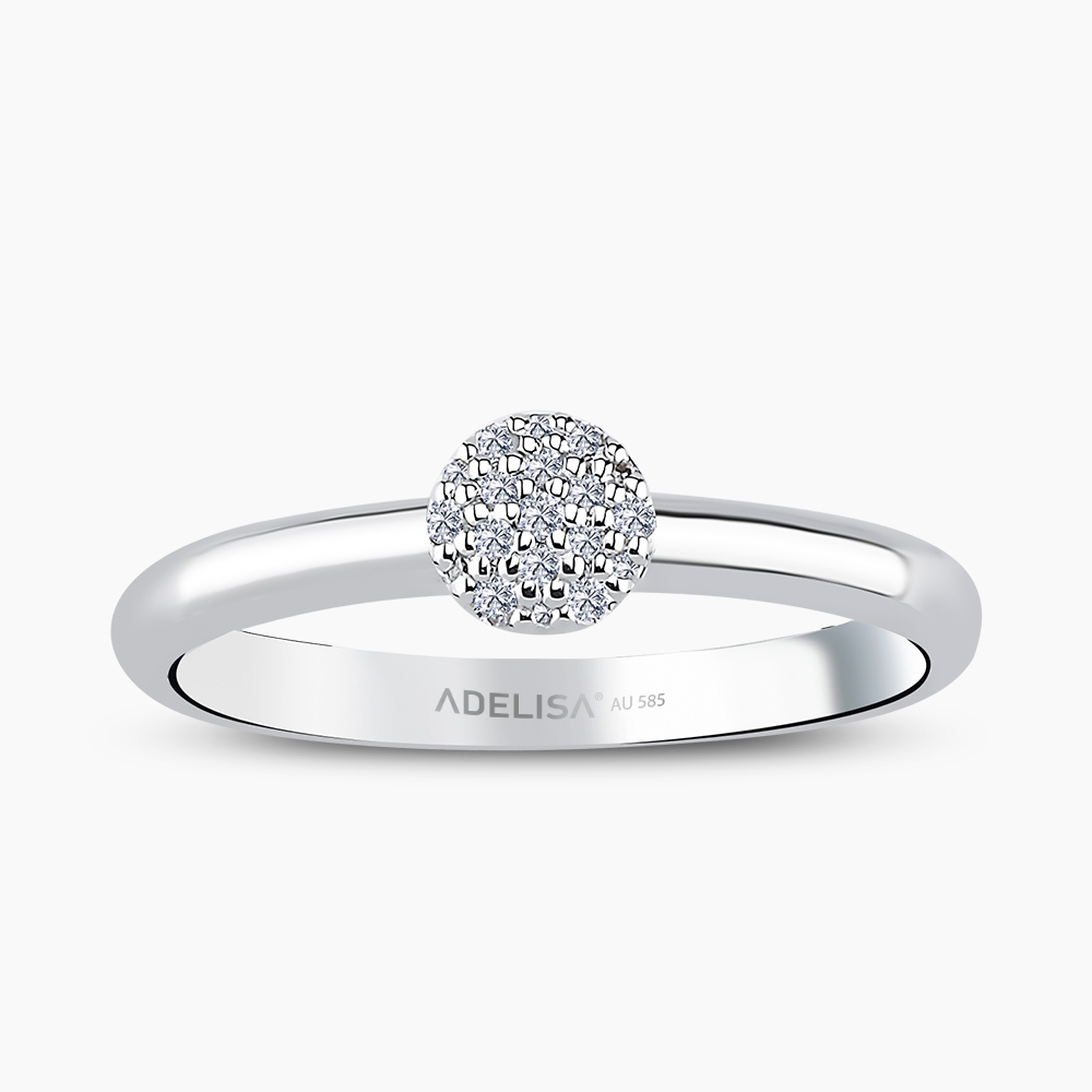 Beyaz Altın 0.10 Karat Pırlanta Yüzük