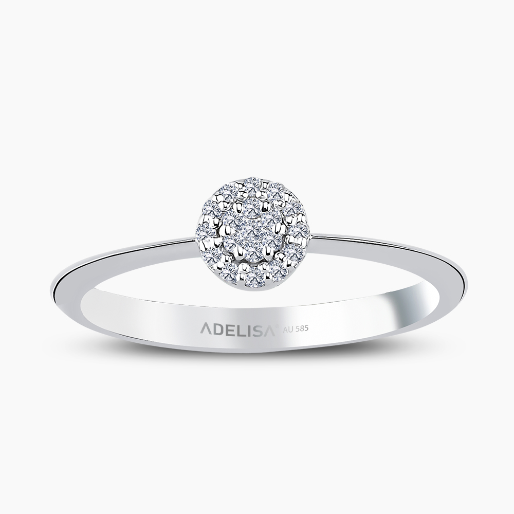 Beyaz Altın 0.10 Karat Pırlanta Yüzük