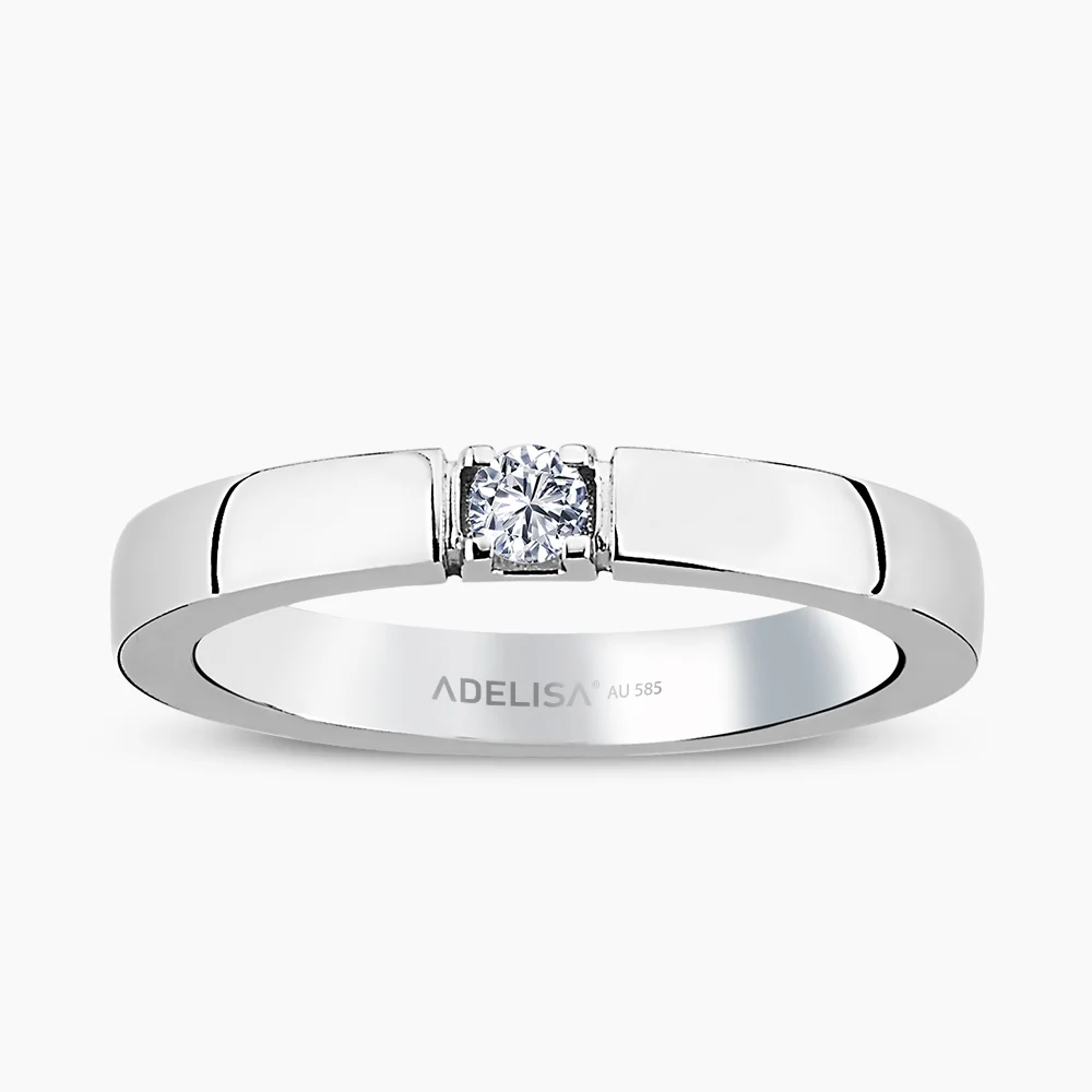 Beyaz Altın 0.10 Karat Pırlanta Tektaş Yüzük