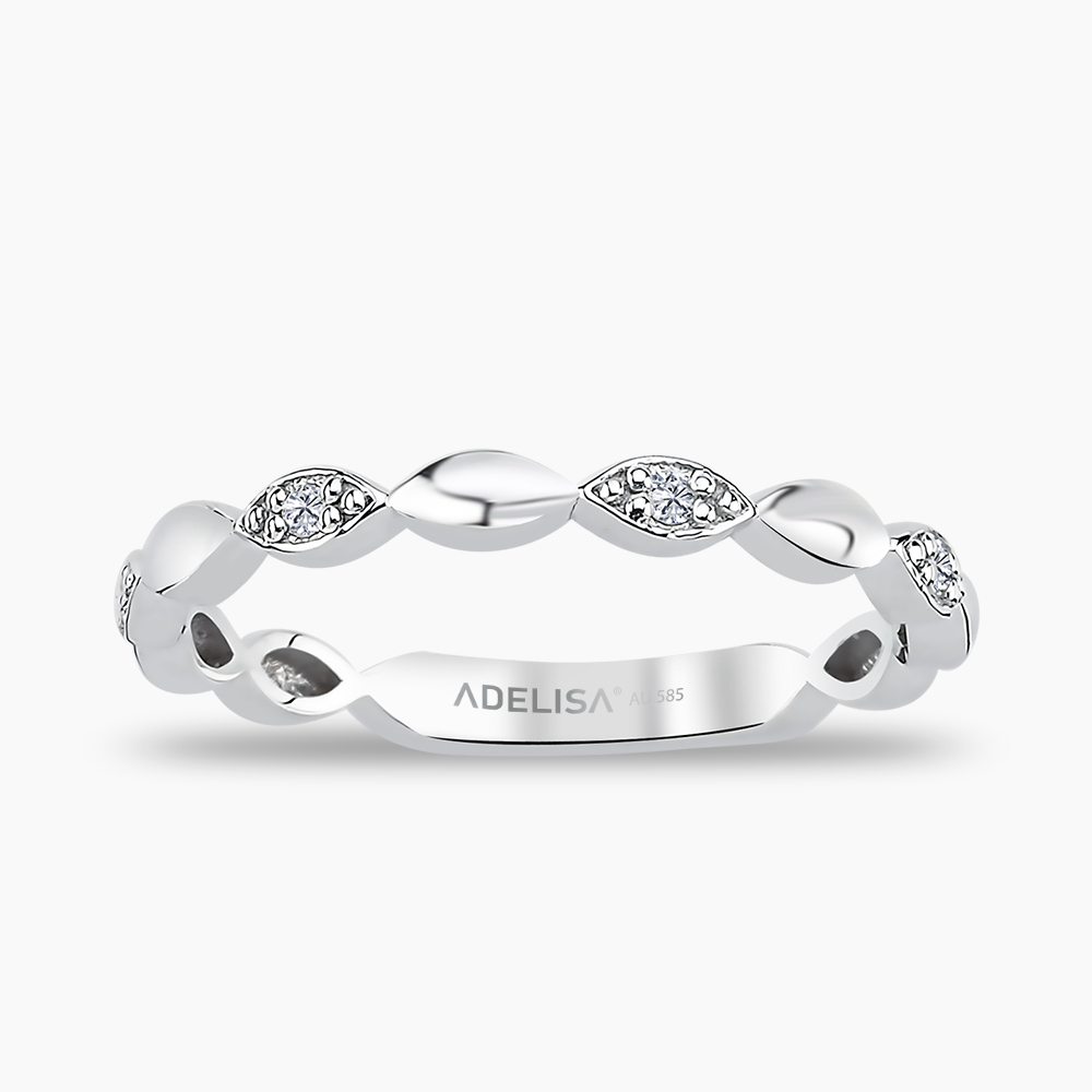 Beyaz Altın 0.04 Karat Tria Pırlanta Yüzük