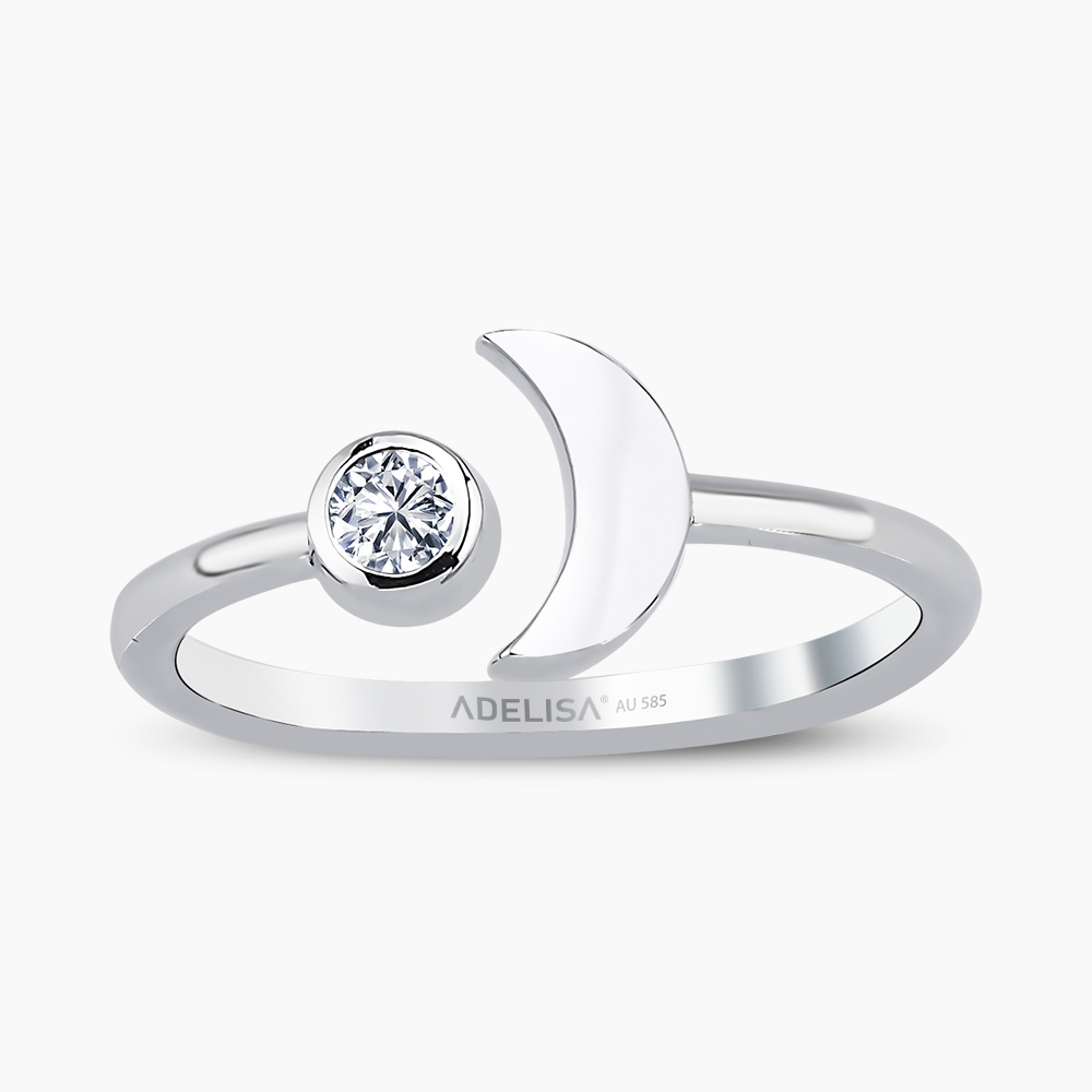 Beyaz Altın 0.10 Karat Pırlanta Tektaş Yüzük